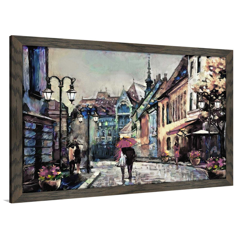 «Spring Romance», reproduction encadrée, H 21,5 po x l 27,5 po x P 0,75 po, Cadre chocolat patiné