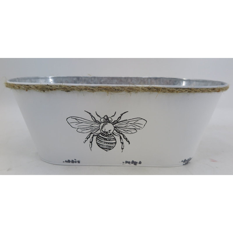 Turner Metal Cachepot, 5.25" H x 13.75" W x 7" D