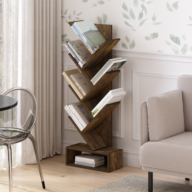 Raimon 117.3cm H x 42.9cm W Etagere Bookcase, Amber Pine