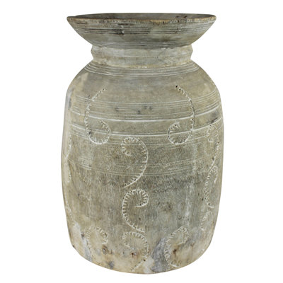 Sculpture de pot de bois tribal Eddystone