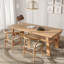 Table de salle à manger rectangulaire en bois massif de couleur bois naturel-1157821000