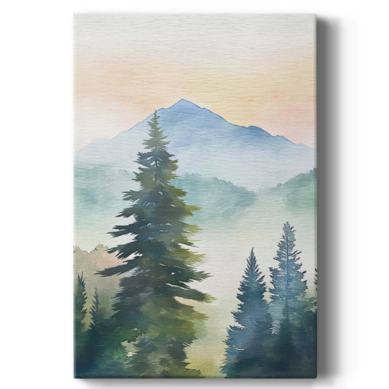 Toile tendue avec châssis paysage, paysage prêt à accrocher, H 60 po x l 40 po