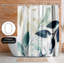 Botanical Shower Curtain Green Sleeves II by PI Creative Art