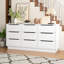 Commode 9 tiroirs en bois avec tiroirs profonds - Commode blanche moderne pour chambre à coucher et garde-robe | Idée de cadeau