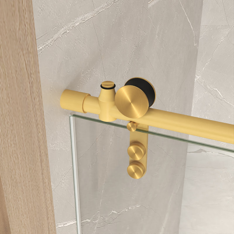 Porte de douche coulissante sans cadre Aryan 44-48 po x 76 po H, 44 à 48 po x H 76 po