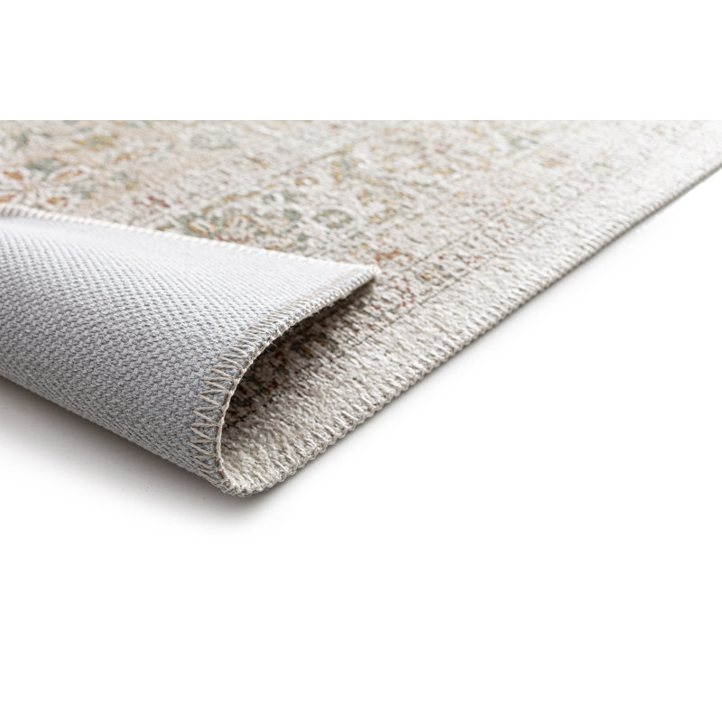Rectangle Vintage Look Area Rug, Cream, Rectangle 160 x 230 cm