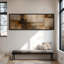 Impression sur toile encadrée abstraite extra large brun beige rouille géométrique-417292941-417292943