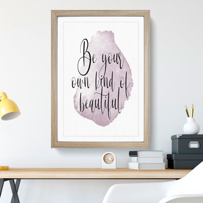 Your Own Kind of Beautiful - Picture Frame Typography
