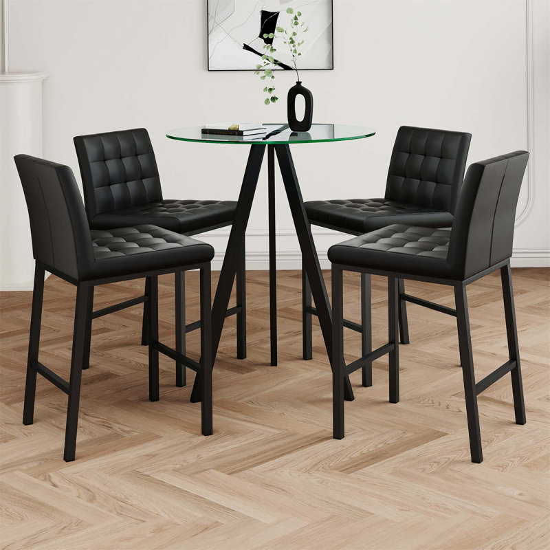 Ensemble de mobilier de salle à manger Willamstown, 5, Noir