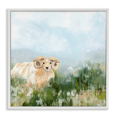 Art de giclée encadrée Traditional Country Goat par June Erica Vess