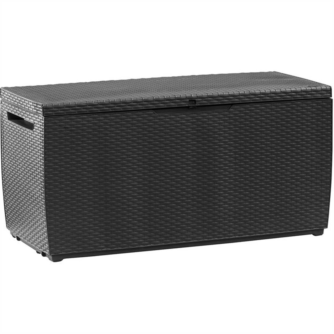 Dakota Fields Aili 123cm W 305L Water Resistant Plastic Lockable Deck Box with Wheels
