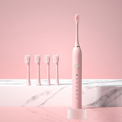 Electric toothbrush 4 Brush Head, 6 Gears, Charging Models Toothbrush, Fully Automatic Charging Sound Soft Bristle Brush
