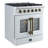 Forno Galiano 30" French Door Gas Range, Black or White & Antique Brass, 4.32 cu.ft. Convection Oven-108673340