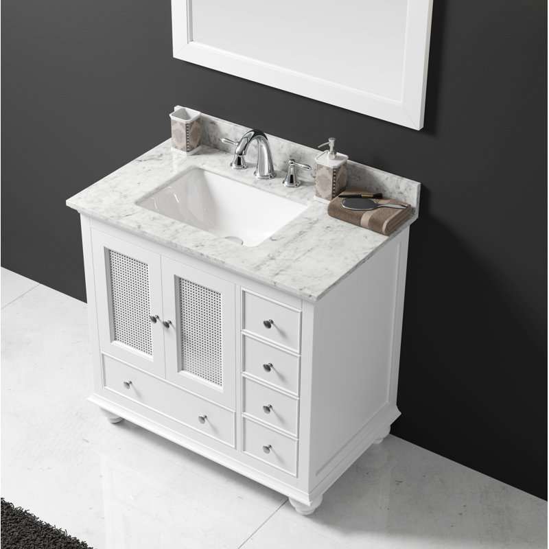 Ensemble de meuble-lavabo simple 36 po Larry, Blanc
