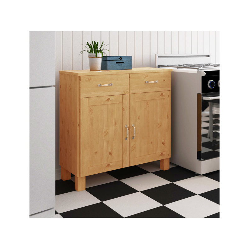 Flintwood 85cm Solid Wood Sideboard, Stain Wax