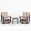 Ensemble de conversation coulissant pour 2 personnes avec table d'appoint-1162372862