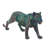 Cole And Grey Resin Standing Leopard Sculpture With Rainbow Shimmer Finish