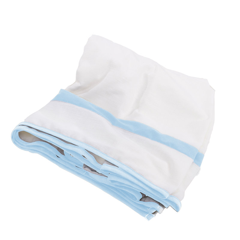 Volant poussière pour lit de bébé Dehart, Bleu