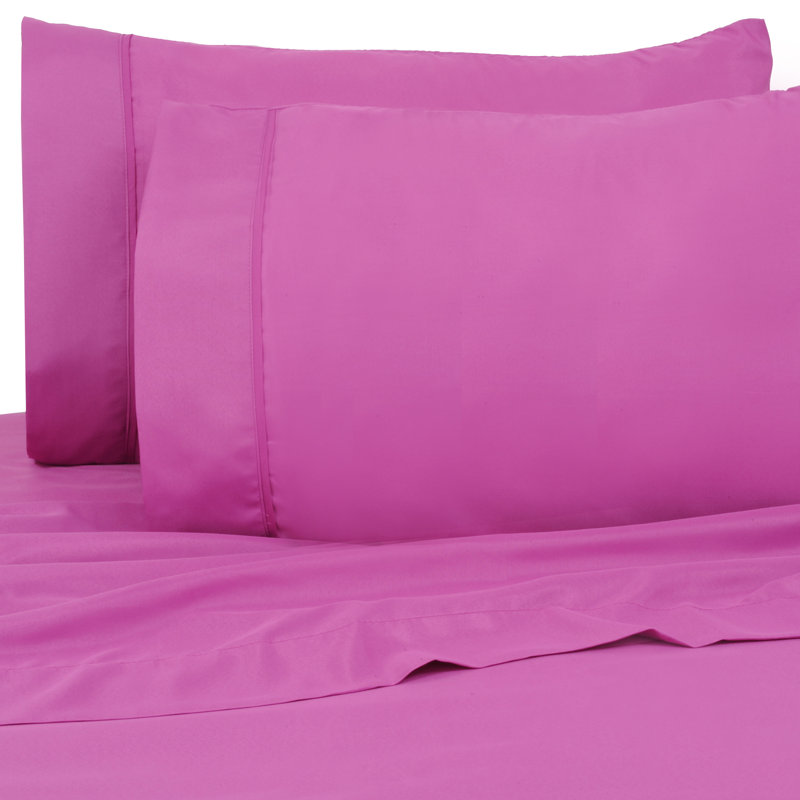 Ensemble de draps en micro-fibre, Ensemble de draps pour très grand lit, Blanc