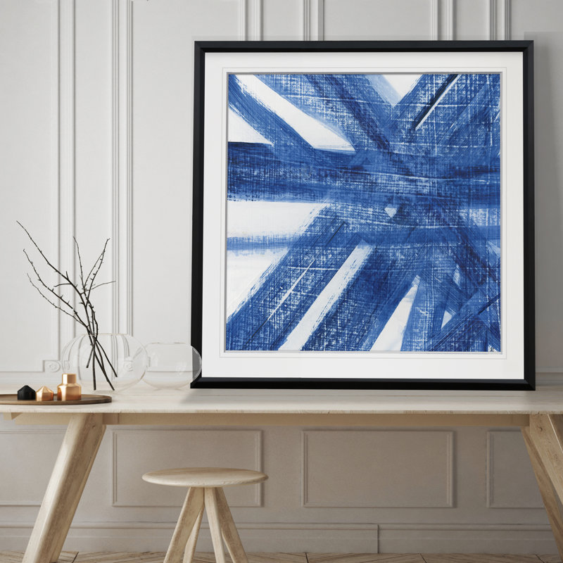 « usé jeans ii », reproduction encadrée, H 23 po x l 23 po x P 1,5 po, Cadre noir
