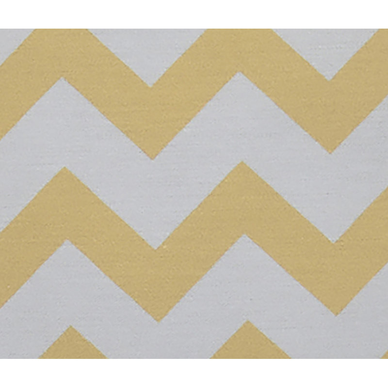 Chevron Outdoor Reversible Throw Pillow, 18"x18", Yellow