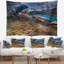 Tapisserie de piscine en polyester turquoise brillant avec accessoires suspendus inclus-28490218