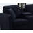 7 Sectional Dark Blue Soft Microfiber Skin- High Cushions Two Cup Holders Solid Wood Frame For Comfort And Stability Use