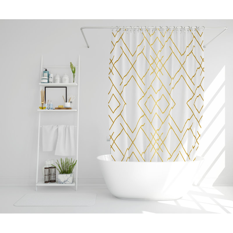 Grecia Polyester Shower Curtain, 168cm H x 168cm W