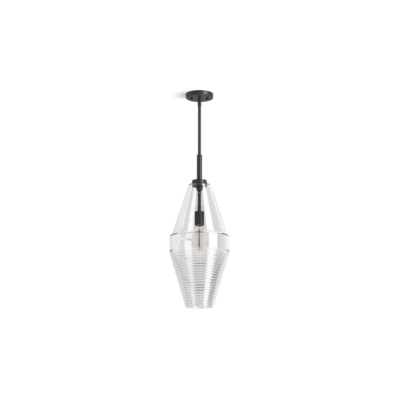 Simplice Diamond Pendant, Matte Black