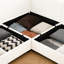 2 chenille blanche avec rangement: mobilier ergonomique et élégant Tissu moderne et rangement: pratique-176886580-176886583-176886585