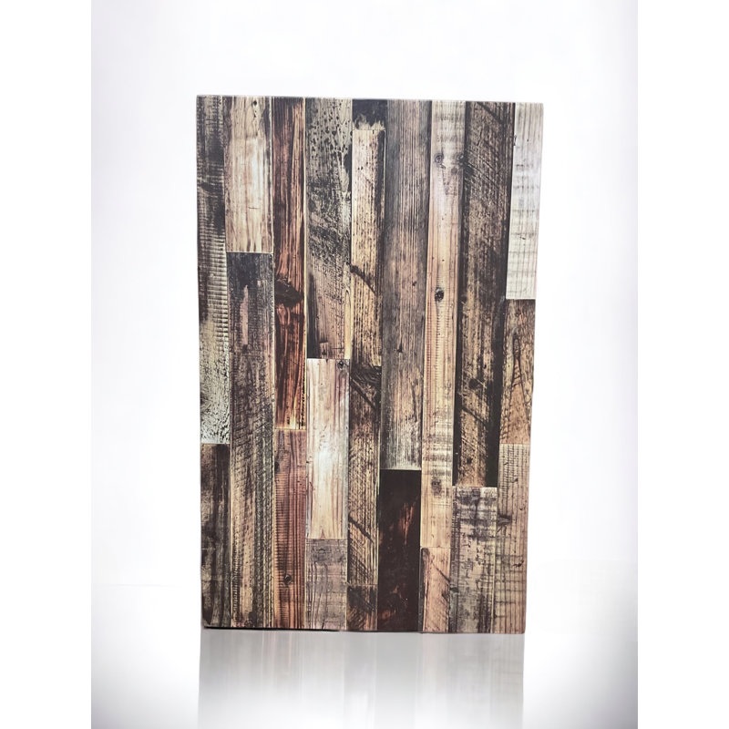 Plateau de table extérieur en résine, H 1 po x L 48 po x l 30 po, Brun rustique