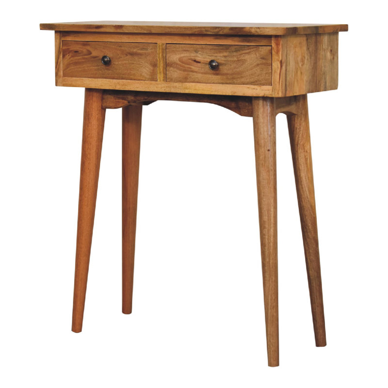 Berteau 70cm Solid Wood Console Table, Oak, 30.7" H x 27.6" W x 11.8" D