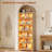 79.4" Tall Arched Bookshelf With Led Light, Modern 7-Tier Storage Cabinet With Adjustable Shelves (Set Of 2)-362839918