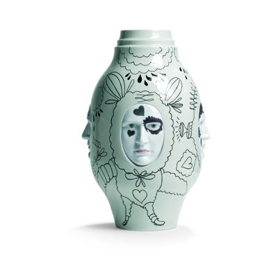The Fantasy Black/Gray 20.47" Porcelain Jar