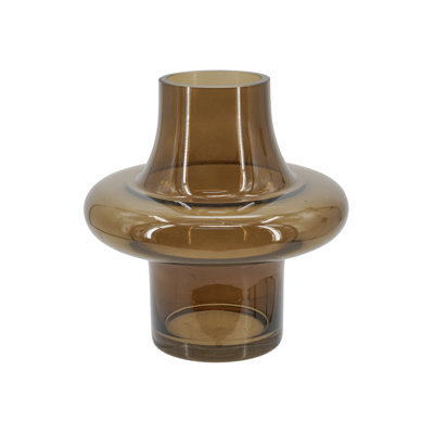 Vase en verre de style médiéval H 8 x 8 po