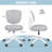 Adjustable Height Kids Desk Chair With Rolling Wheels, 360 Degree Swivel Study Computer Office Chair-2007193638