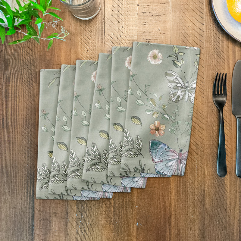 Serviette Amke Butterfly 10 ", Vert sauge