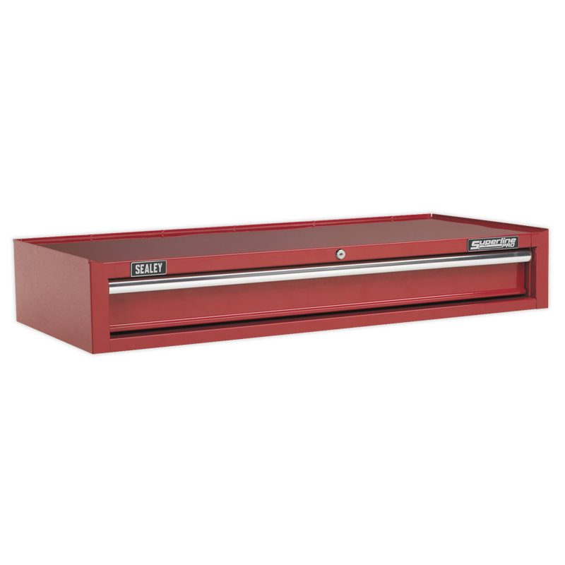 Metal Single Storage Cabinet ( 17cm H x 103cm W x 44cm D), Red