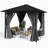 10 Ft. W X 10 Ft. D Outdoor Hardtop Patio Gazebo With Breathable Netting and Privacy Curtain for Patio, Backyard, Deck-126283266-129211692