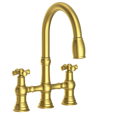 Jacobean Pull Down Kitchen Bridge Faucet