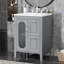 Meuble-lavabo moderne 24 po avec lavabo et armoire de rangement-391520428
