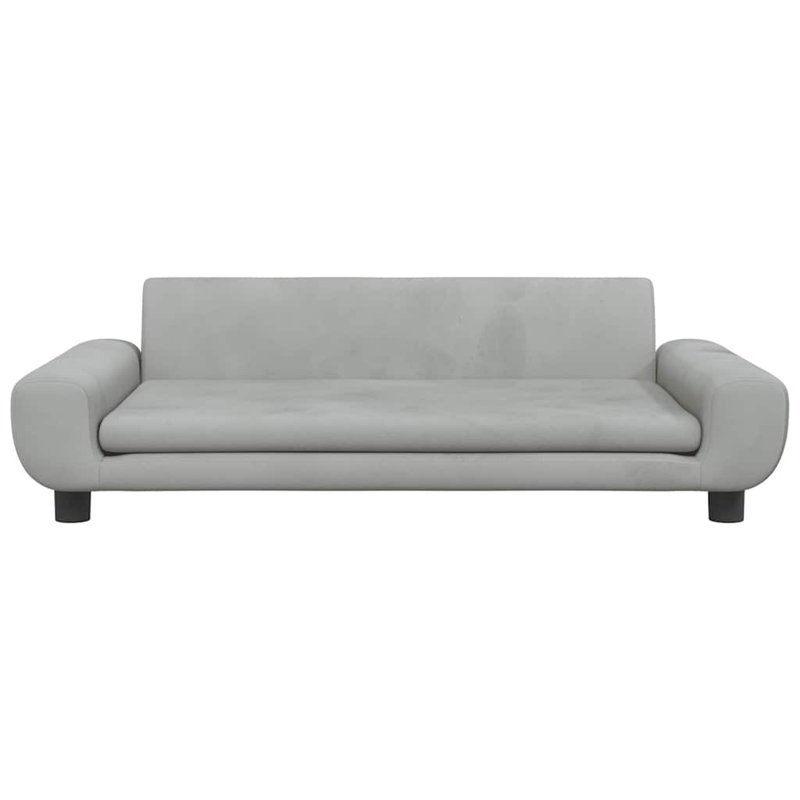 Lit pour chien en velours 13,0 po, H 13 po x l 39,4 po x P 21,3 po, Gris clair