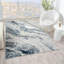 Tapis rectangulaire bleu / gris en polypropylène tissé à la machine Timmo-181002505