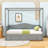 Twin Size Canopy Daybed with Twin Trundle-1320445220