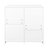 White Freestanding Laundry Cabinet with Tilt-Out Hamper & Adjustable Shelves - Door Storage