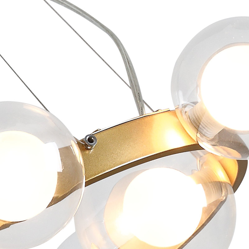 Aurora 7 - Light Dimmable Chandelier, Gold