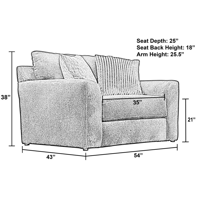 Chaise et demi en polyester Vanaheim, Fumée