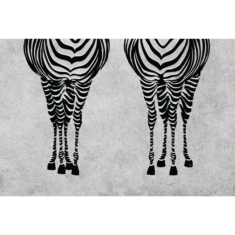Zebras by Martina Paplova - Wrapped Canvas Art Prints, 30cm H x 46cm W