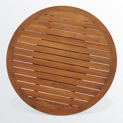 Aida 6 Person Round Teak Outdoor Dining Table
