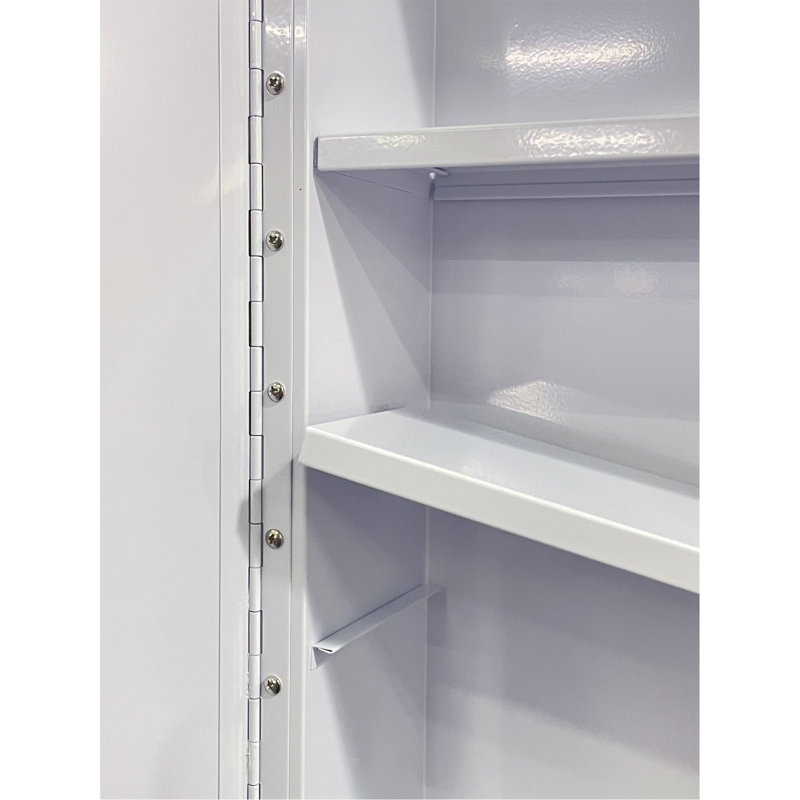 Armoire à pharmacie murale ou encastrée en métal doré avec cadre en miroir 16 * 30 pouces